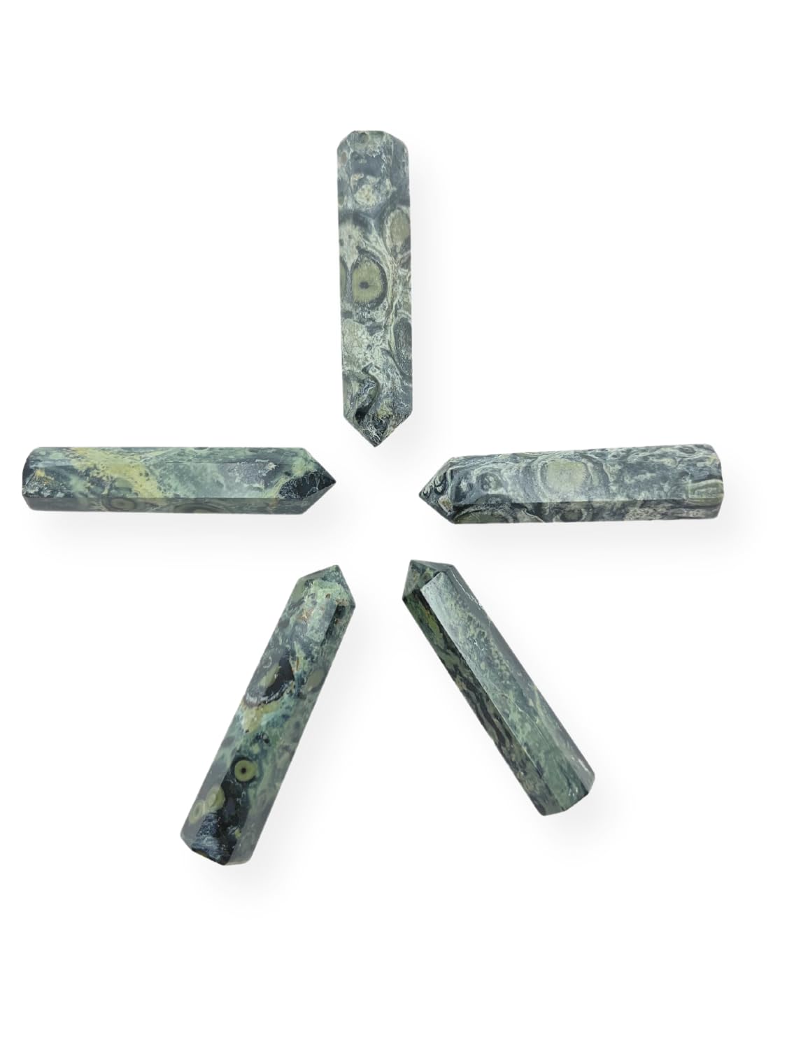 GEMSCITE Kambaba Jasper pencil points for jewelry making and crystal grids