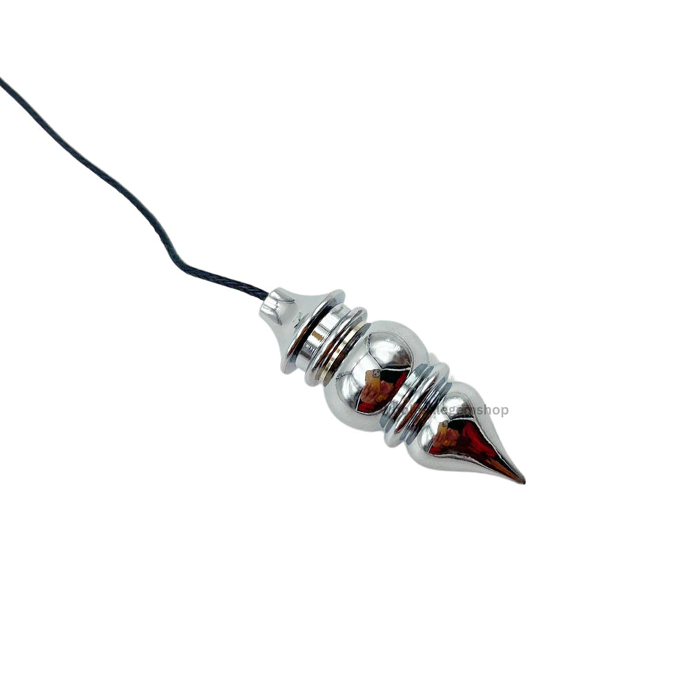 GEMSCITE metal dowsing pendulum with durable chain for precise readings.