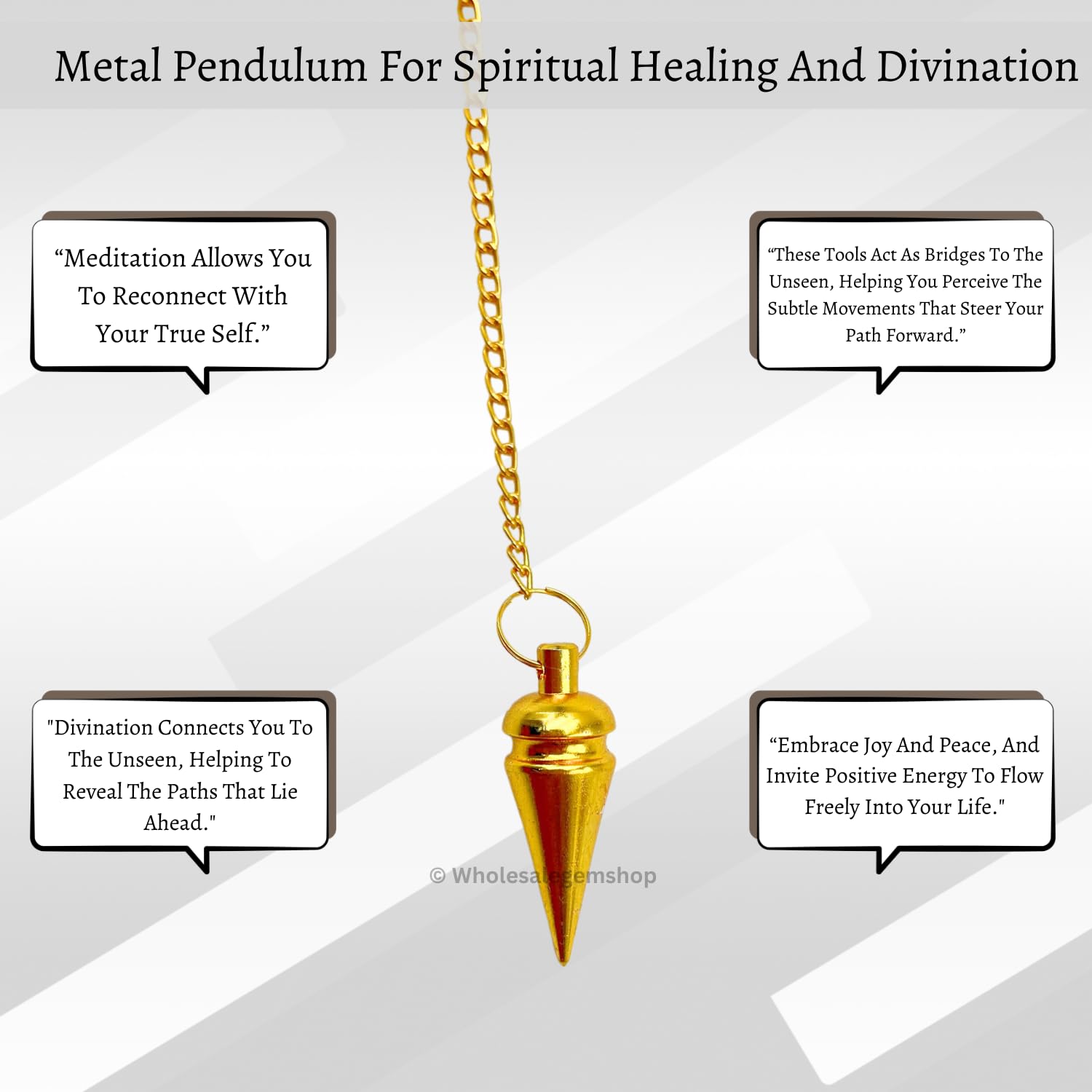 Elegant GEMSCITE pendulum with gilded surface and detailing.