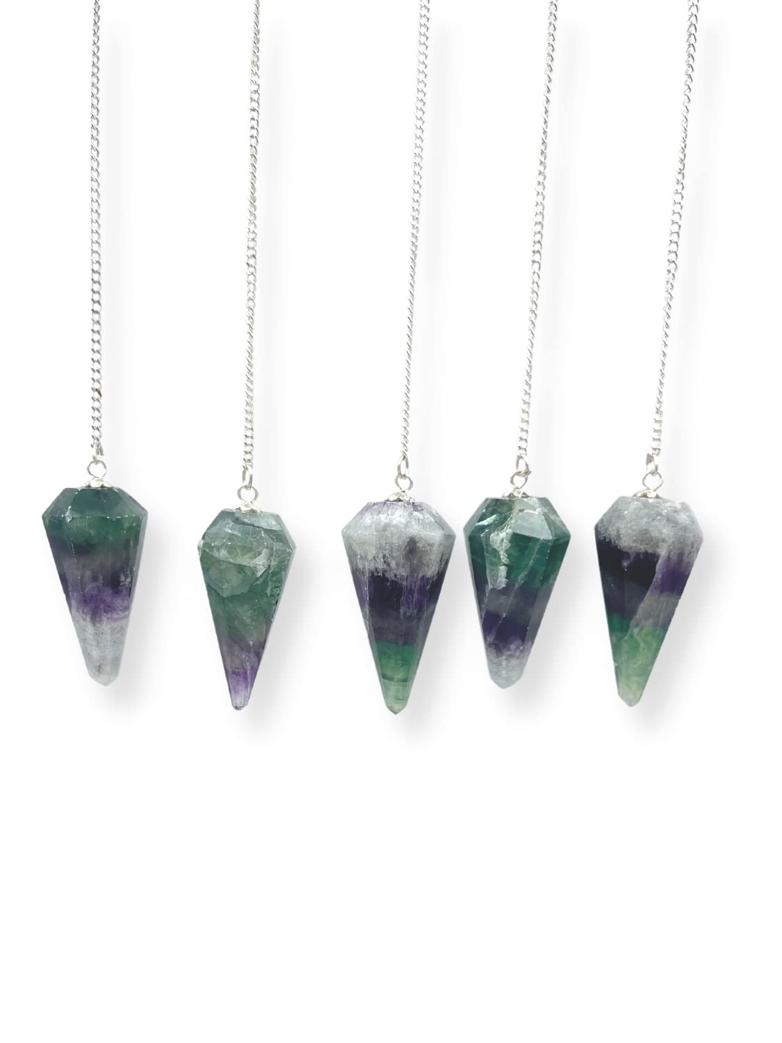 Close-up of GEMSCITE clear quartz bead on pendulum for craftsmanship