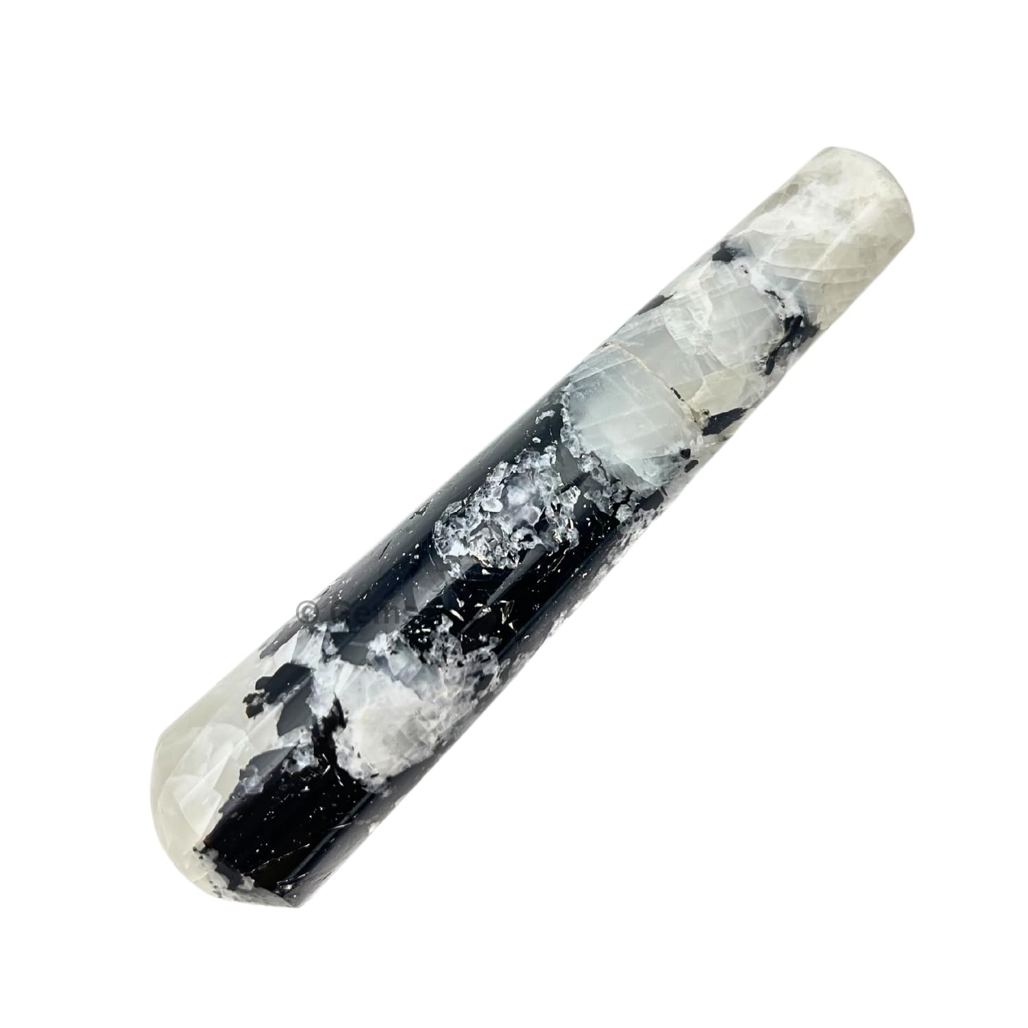GEMSCITE Rainbow Moonstone wand held for meditation and focus