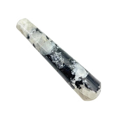 GEMSCITE Rainbow Moonstone wand highlighting root chakra focus