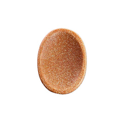 GEMSCITE Red Goldstone worry stone with thumb indent for calming focus and relaxation