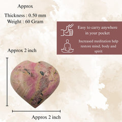 GEMSCITE rhodochrosite pocket stone for on-the-go chakra balance