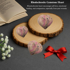 GEMSCITE rhodochrosite puff heart used in Reiki healing practice