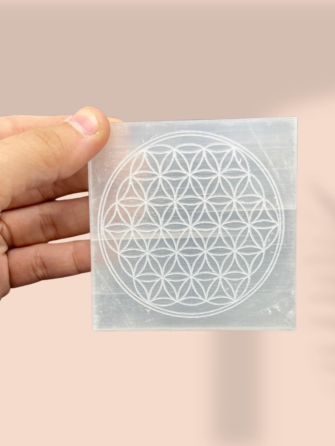 GEMSCITE selenite plate charges jewelry gently