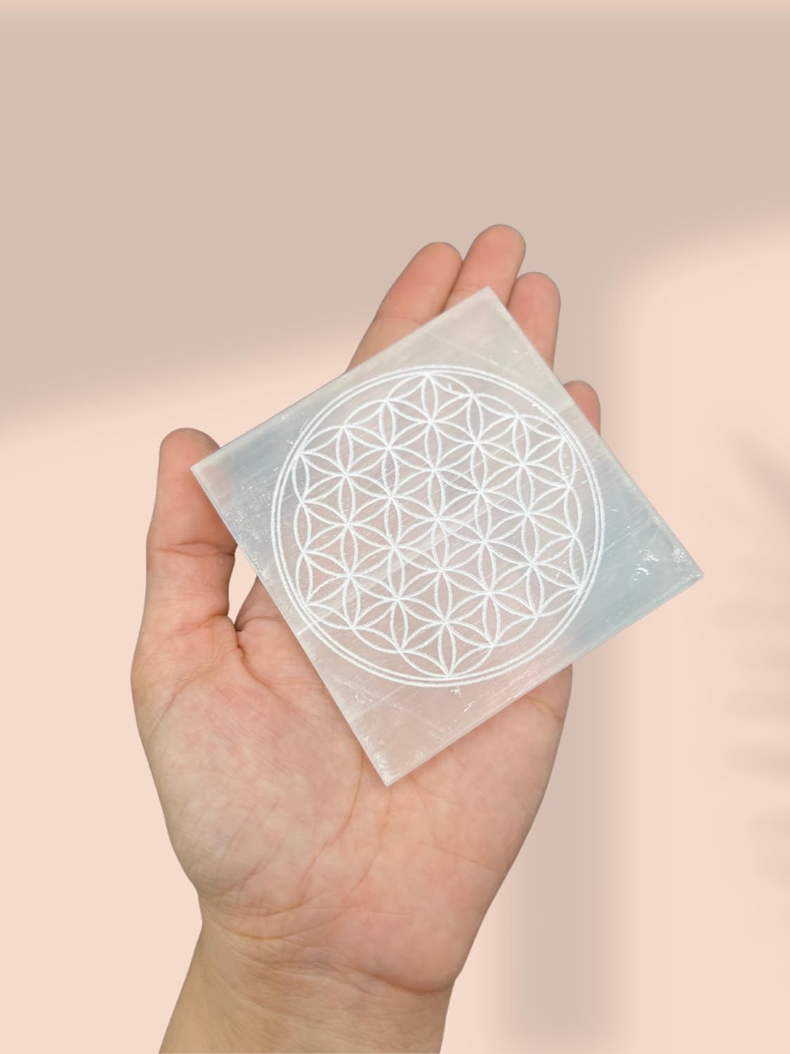 GEMSCITE selenite plate for meditation use