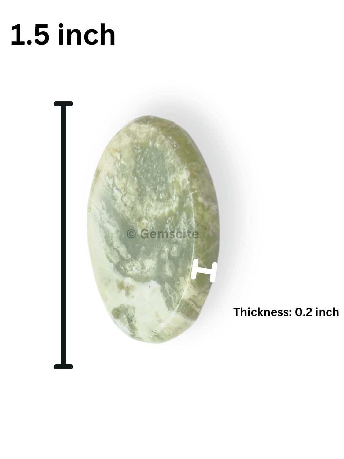 GEMSCITE Serpentine worry stone close-up reveals calming natural veining.