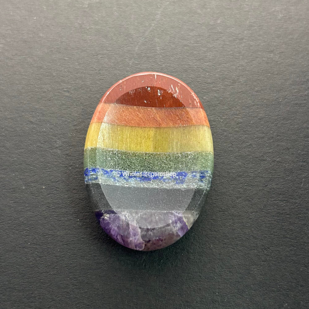 GEMSCITE thumb indentation worry stone designed for easy rubbing and relaxation.