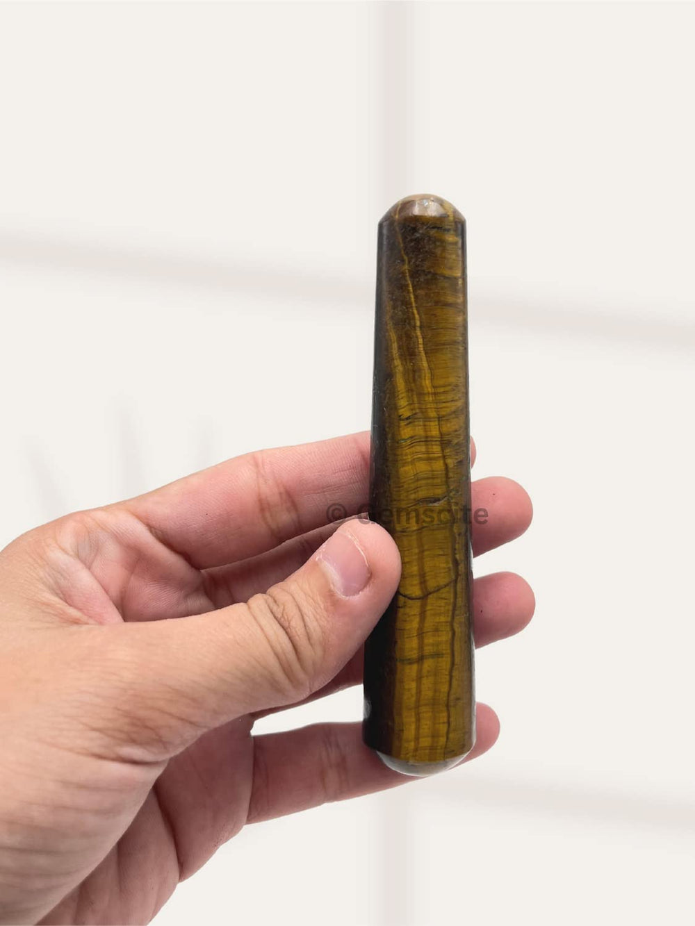 GEMSCITE Tiger Eye Wand gift-ready presentation appeals as wellness gift.