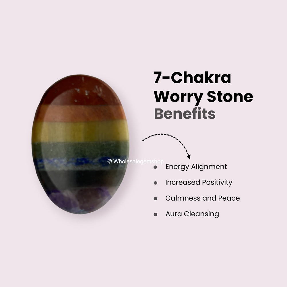 GEMSCITE worry stone with pouch ready for on the go calm and positive energy.