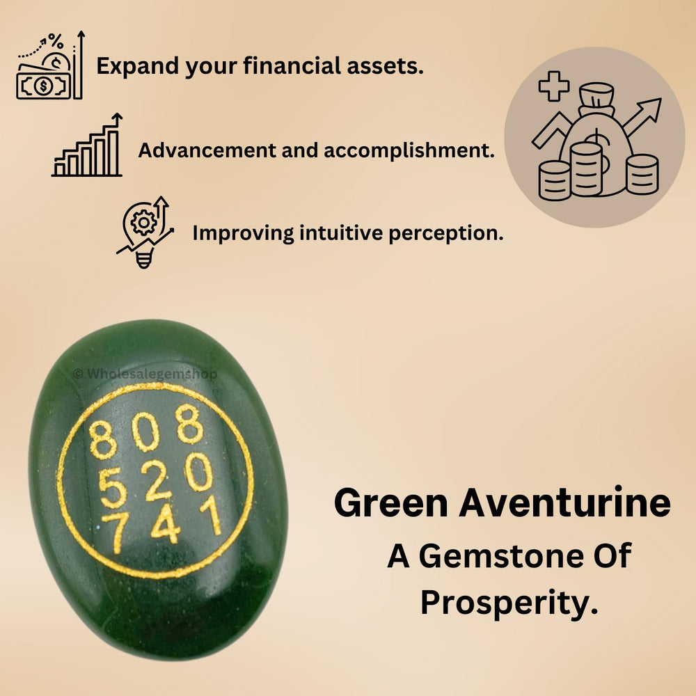 GEMSCITE circular pattern on green jade enhances display appeal.