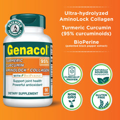 Genacol AminoLock collagen capsules support flexible joints daily.
