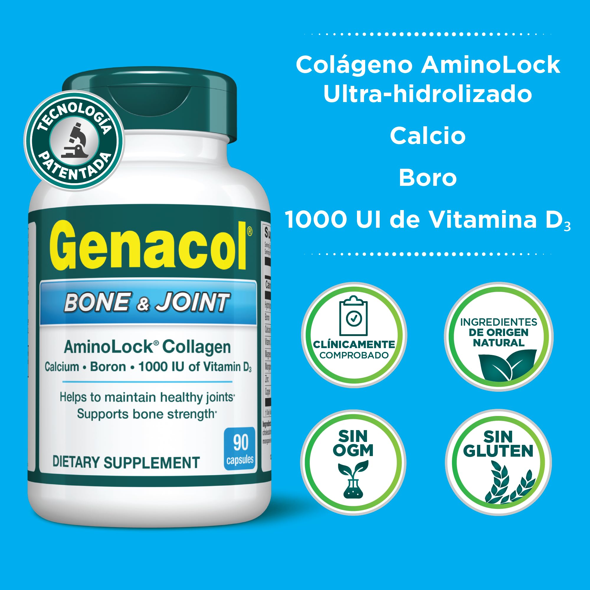 Genacol boron calcium mineral blend emphasizing mineral support for bone health.
