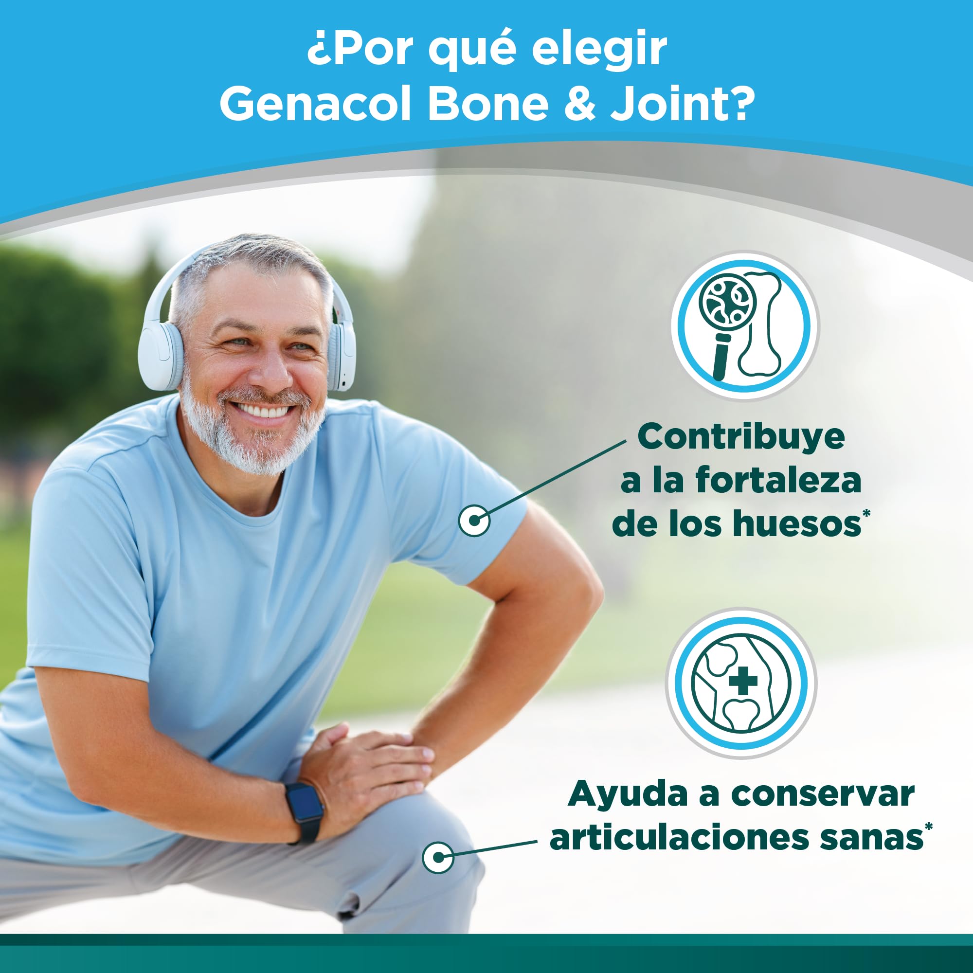 Genacol single-serving capsules in bottle supporting a simple daily routine.