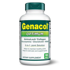 Genacol Optimum tablets close-up highlighting easy daily dosing