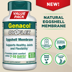 Genacol Ovoflex label close-up showing natural non-GMO formula