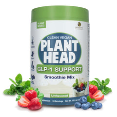 Genceutic Naturals Clean Vegan Head bottle promotes GLP-1 support and hair vitality