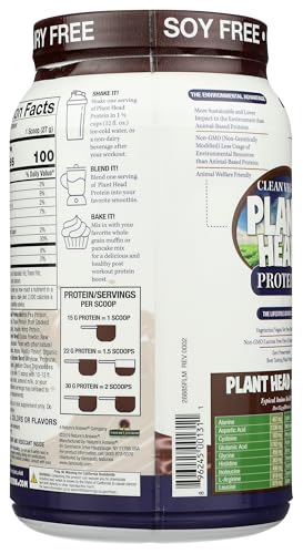 Genceutic Naturals Plant Head Protein scoop showing serving size for easy mixing.