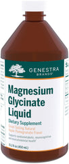 Genestra Brands Magnesium Glycinate Liquid apple pomegranate bottle highlights a flavorful daily option for muscle support.