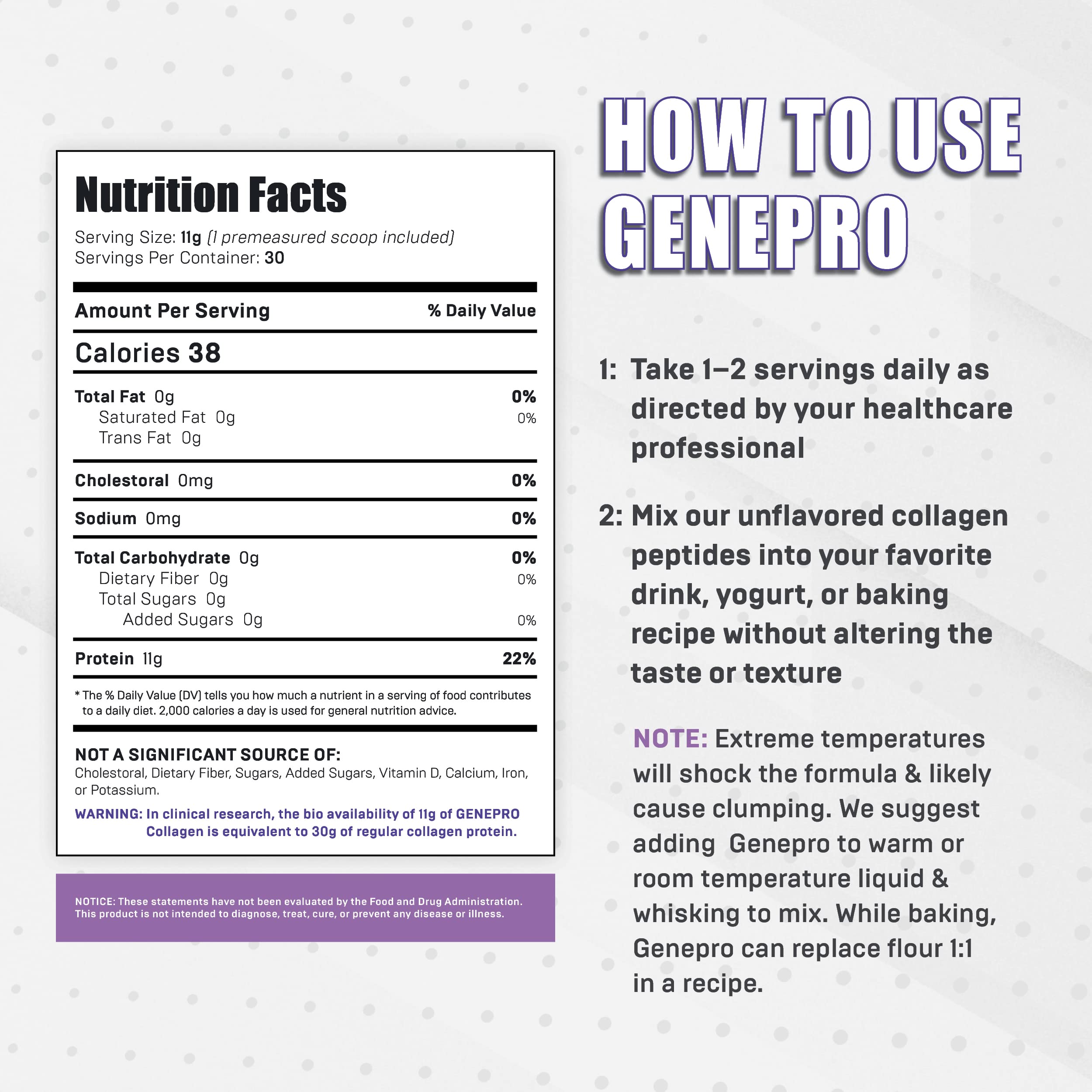 GENEPRO GEN. 3 lactose-free tub promotes inclusive diets