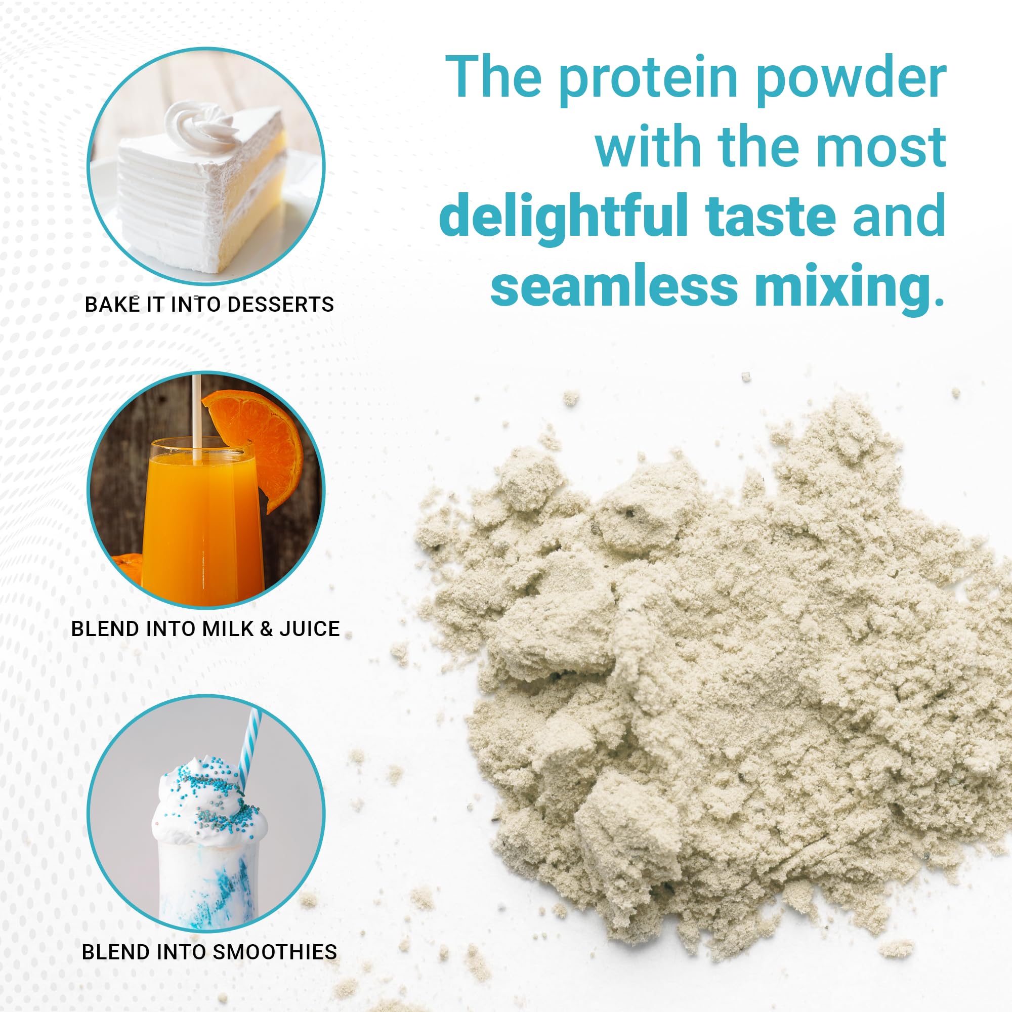 GENEPRO GEN. 3 non-GMO seal closeup highlighting clean protein.