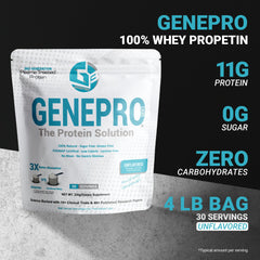 GENEPRO GEN. 3 scoop in tub, showing easy measuring for portions.