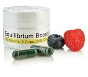General Biotics Equilibrium Boost capsules close-up showing easy two-capsule dose.