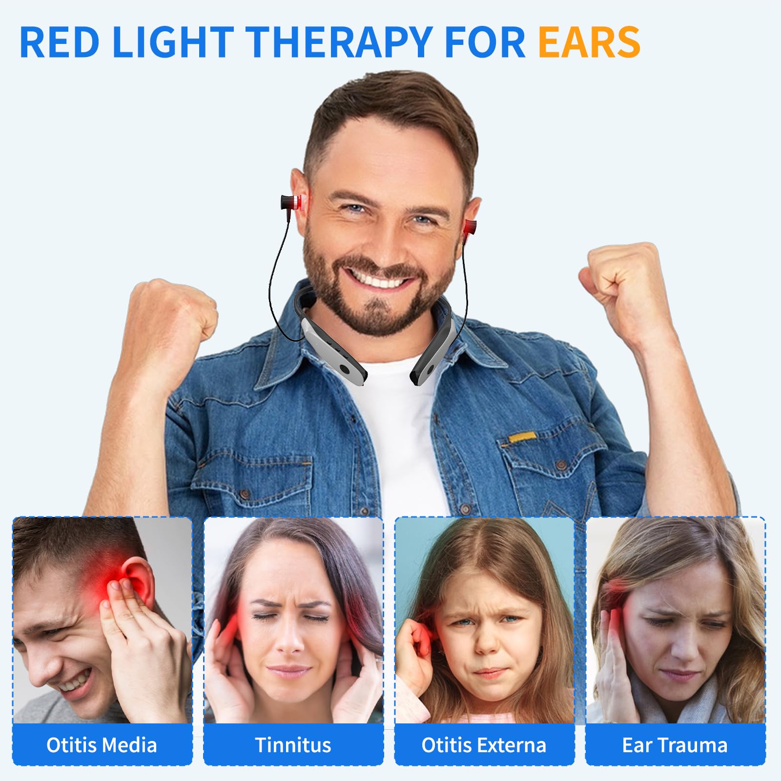 Generic 2-in-1 nose and ear wellness device with neck-hanging design for hands-free wear.