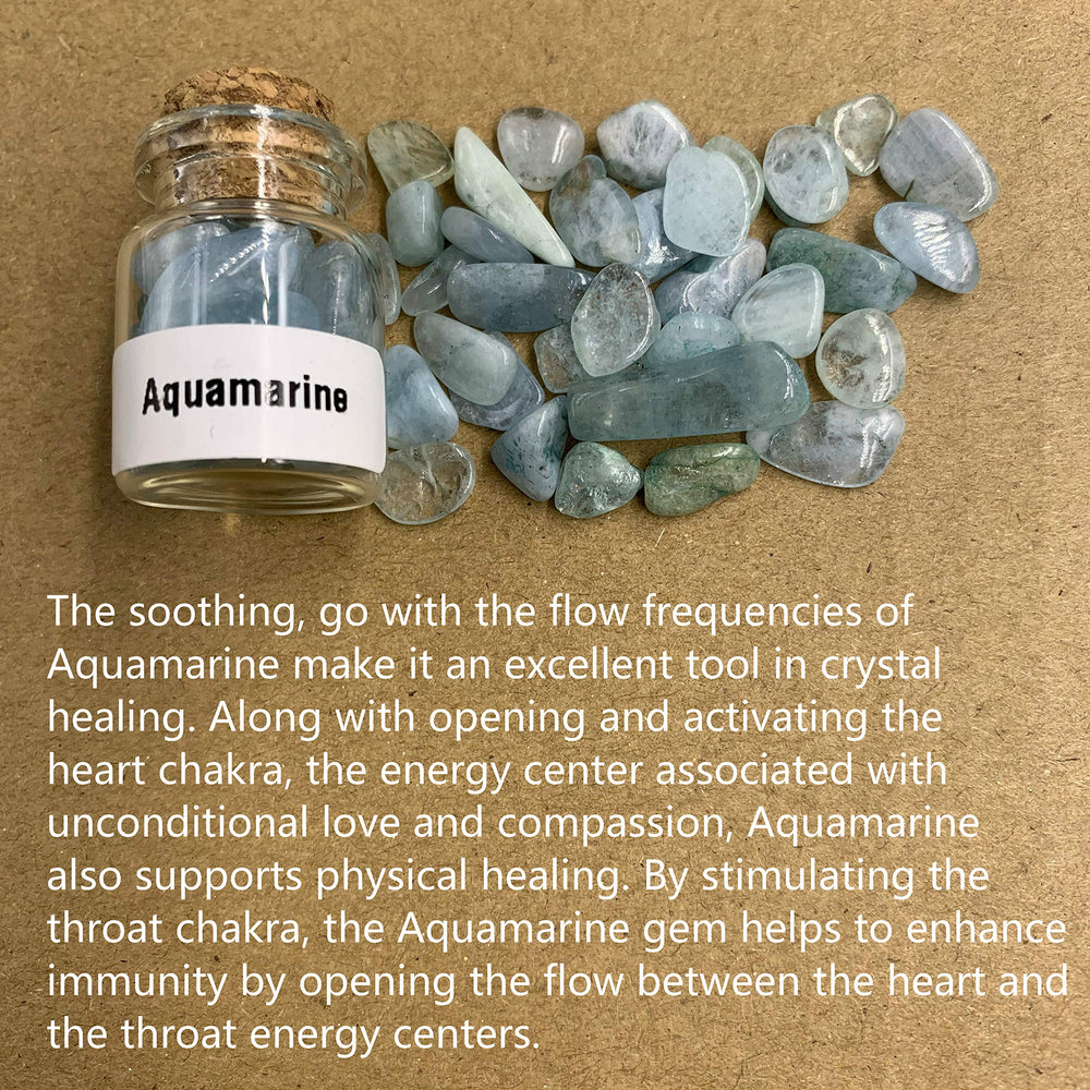 Generic 45-crystal bottles inside view highlighting the gemstone mix.