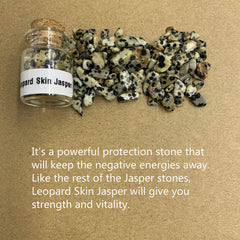 Generic 45-crystal bottles with varied gemstones for display and craft inspiration.