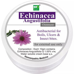 Generic Bio India Echinacea Angustifolia Ointment pack shot for topical skin care use.