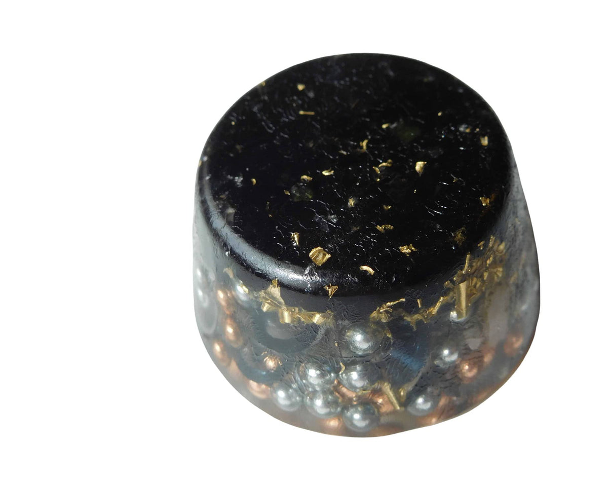 Generic Black Tourmaline Small Tower Buster—energy-focused orgonite for calm spaces