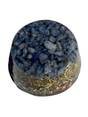 Generic Blue Quartz tower-buster orgonite centerpiece for calm ambience