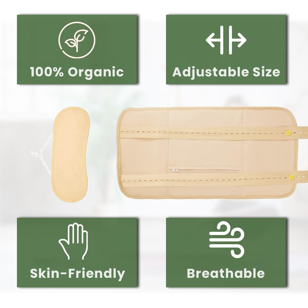 Carrying bag included for organized storage of the complete castor oil pack kit