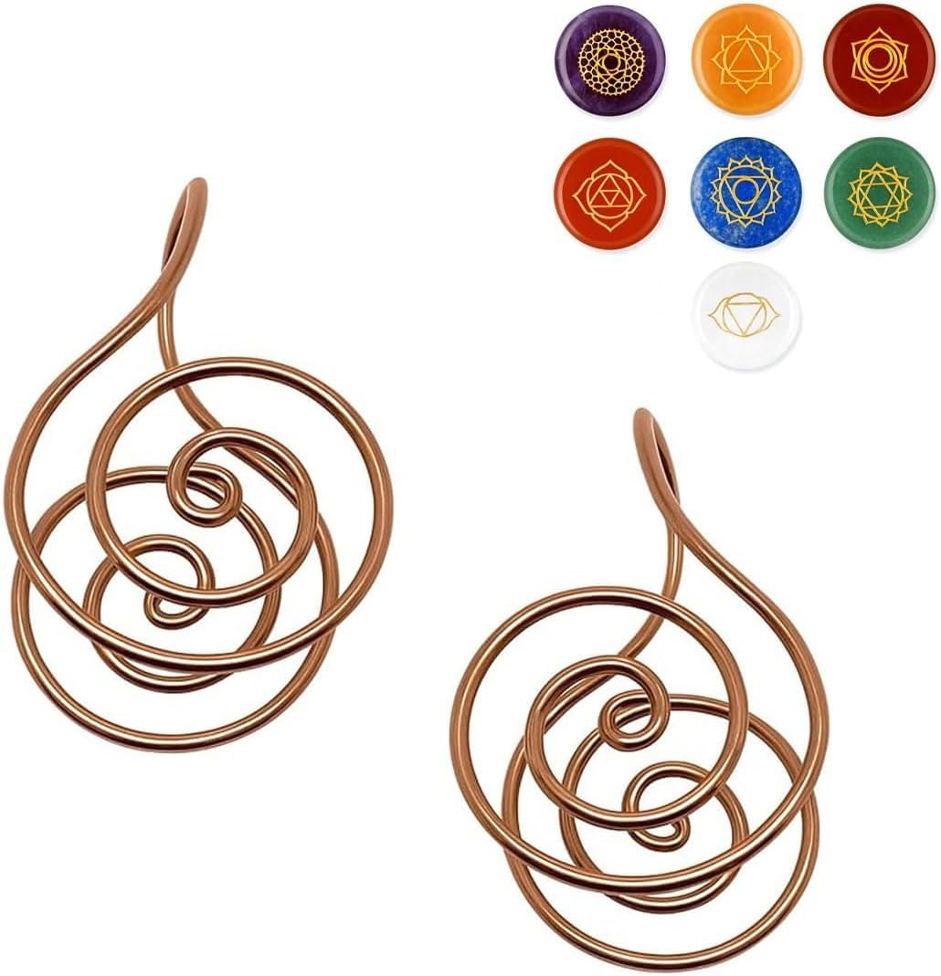 Generic copper palm spiral ring hero image for meditation