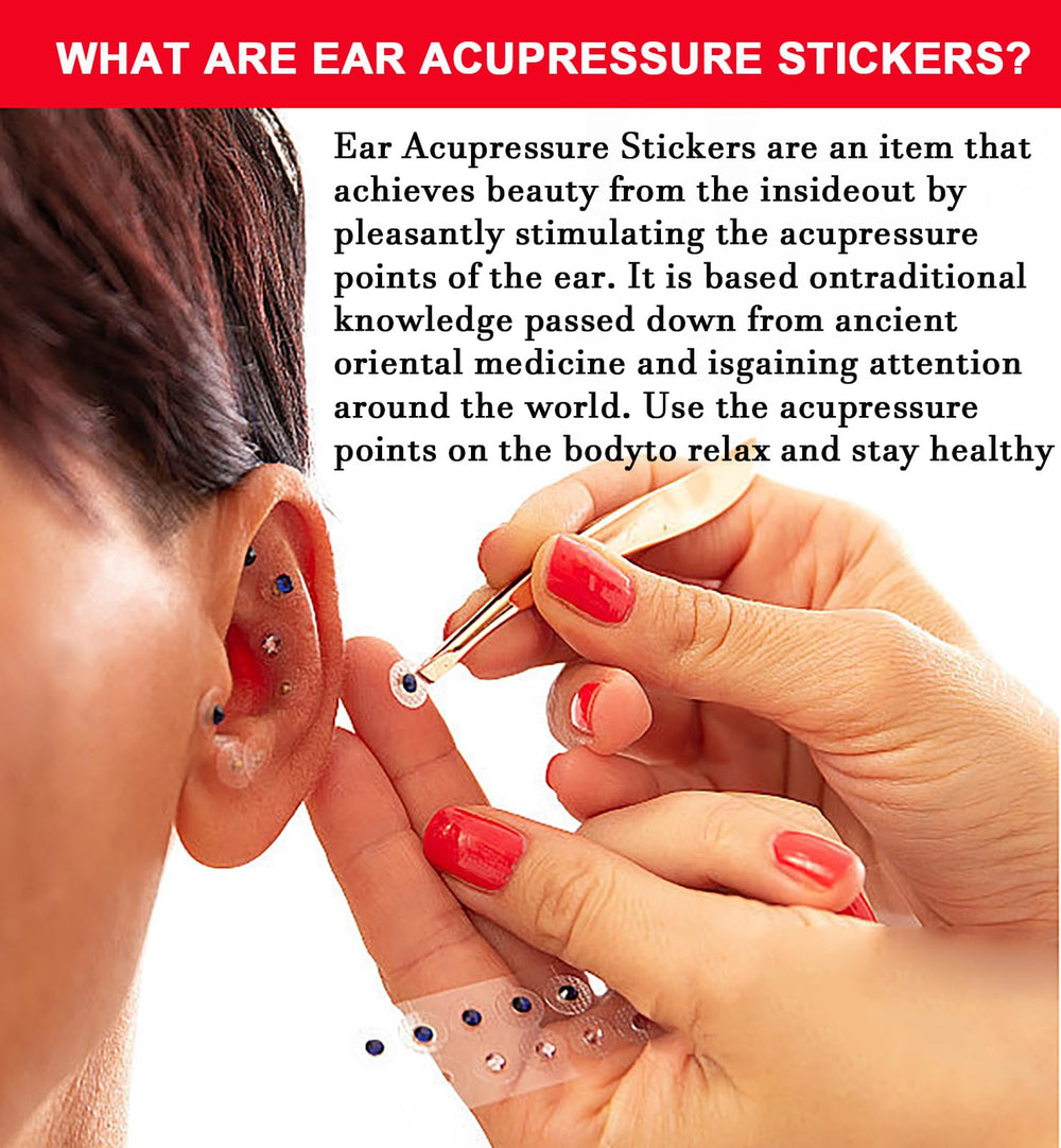 Generic Ear Seeds Acupuncture Kit probe and tweezers for precise placement.
