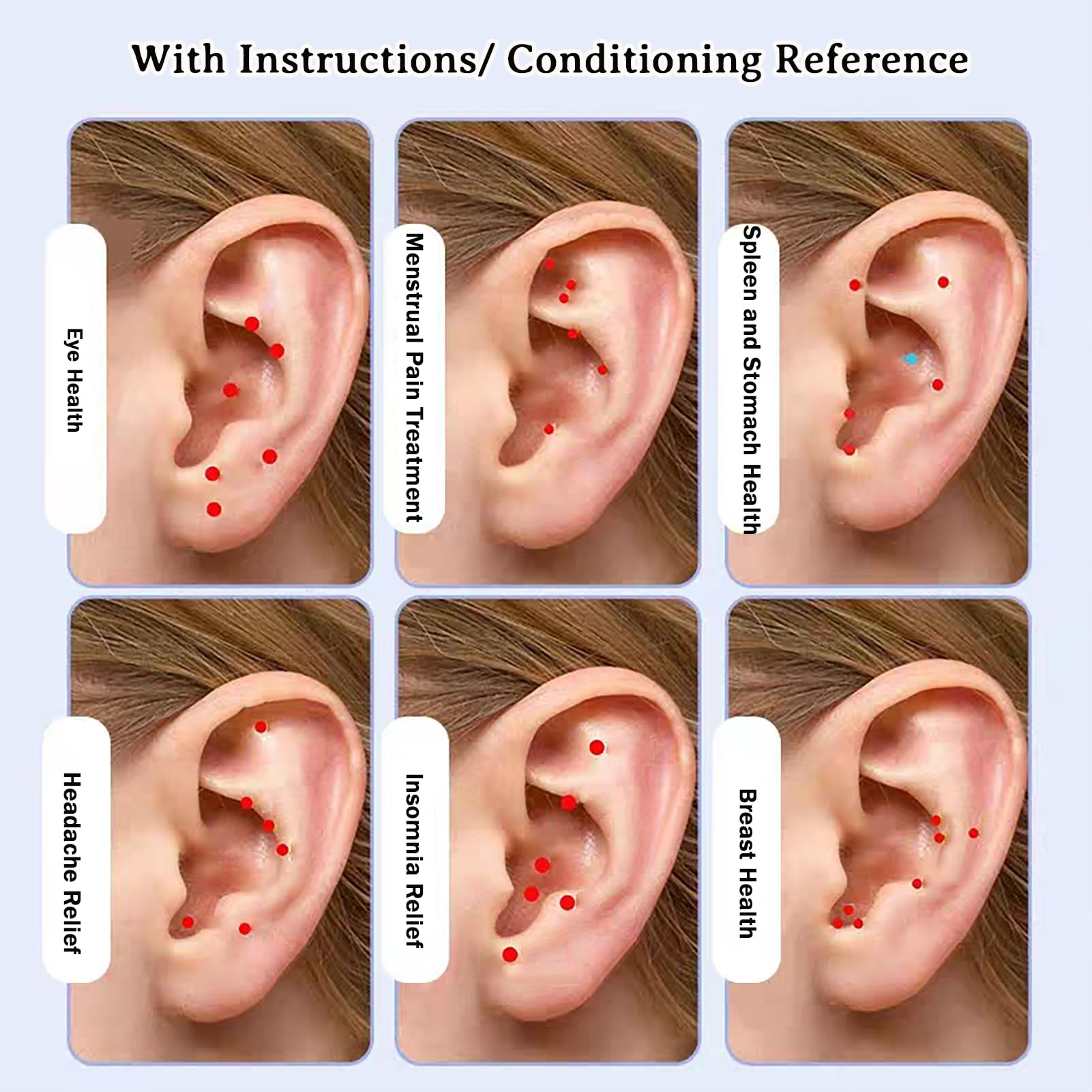 Generic Ear Seeds patch adheres securely with comfortable wear.