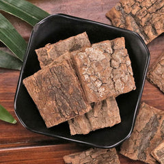 Generic Cortex Eucommiae bark cut section shows inner structure for quality control.