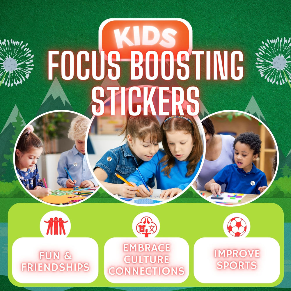 Generic Focus Boosting Stickers on notebooks help maintain attention while studying.