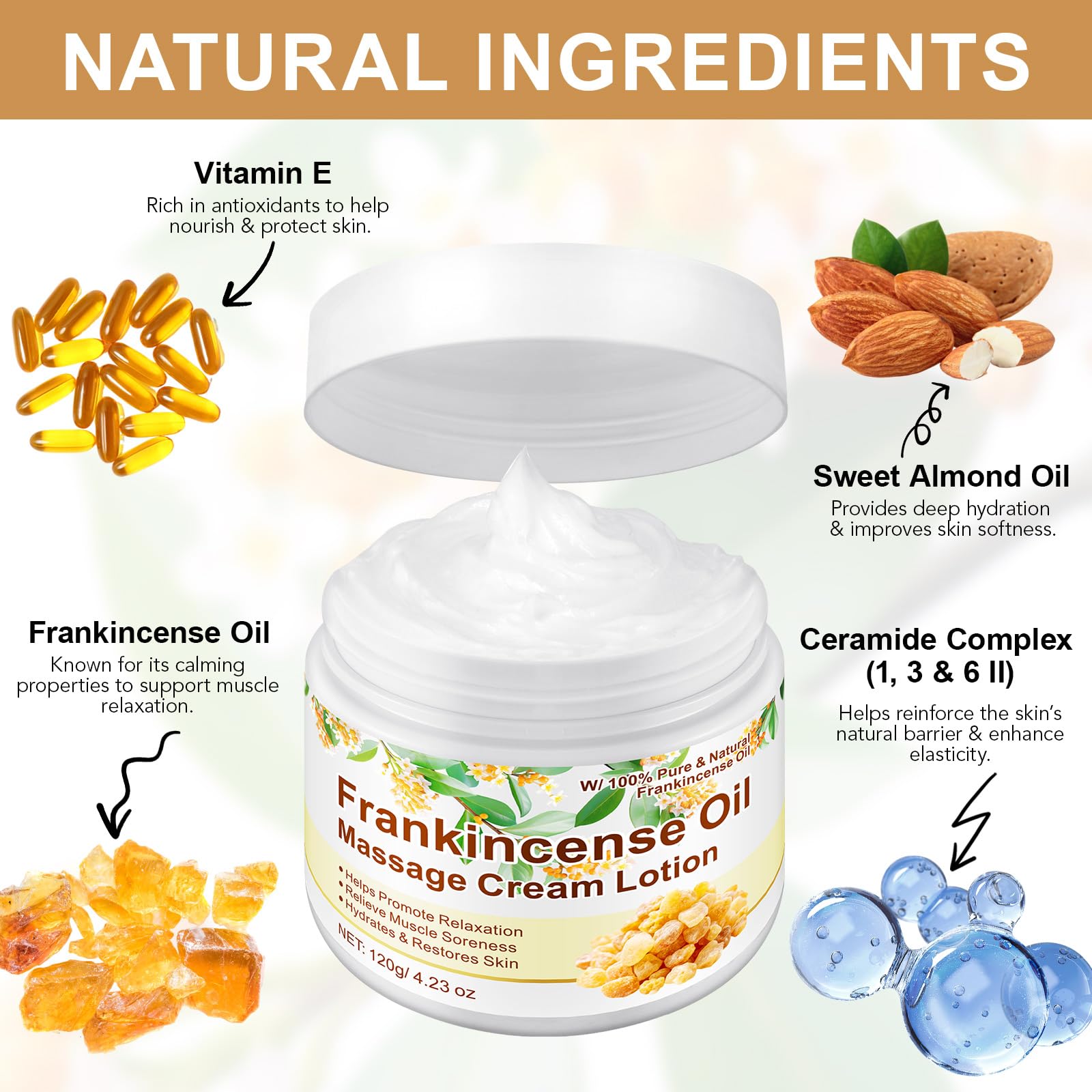 Generic frankincense balm applied to the face for gentle absorption