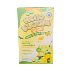 Generic Hello Bloom Glow sachet in cold water demonstrates convenient daily hydration.