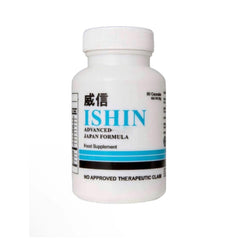 Generic Ishin Advanced Glutathione bottle with capsules supports daily skin-brightening routines.