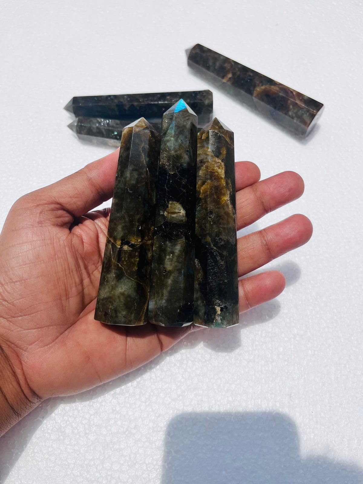 Generic Labradorite decor item for home or office energy balance.