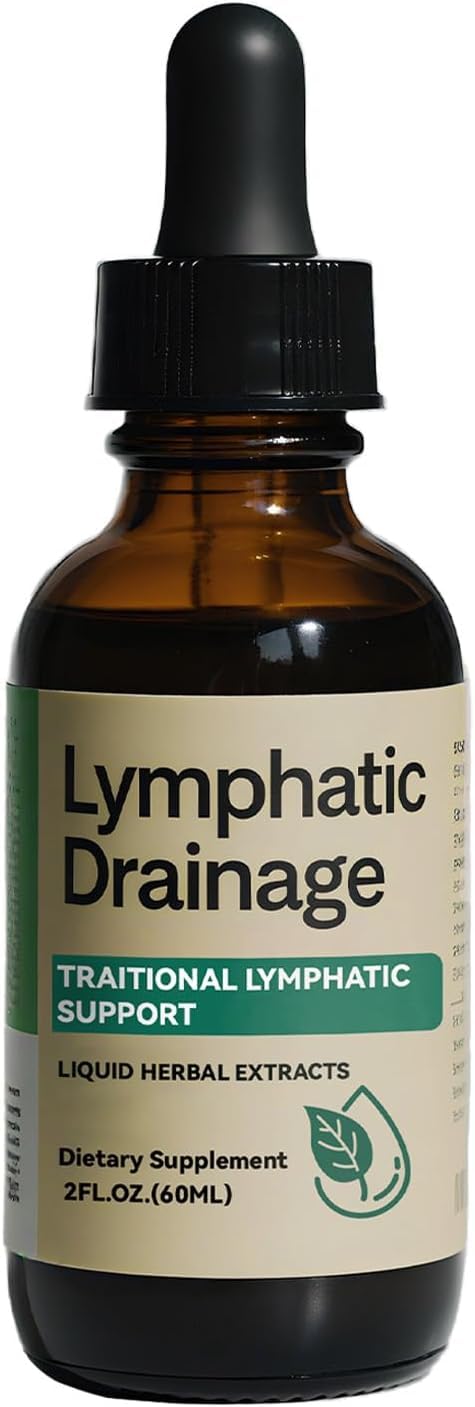 Generic Lymphatic Drainage Drops bottle on a clean surface, supporting daily wellness