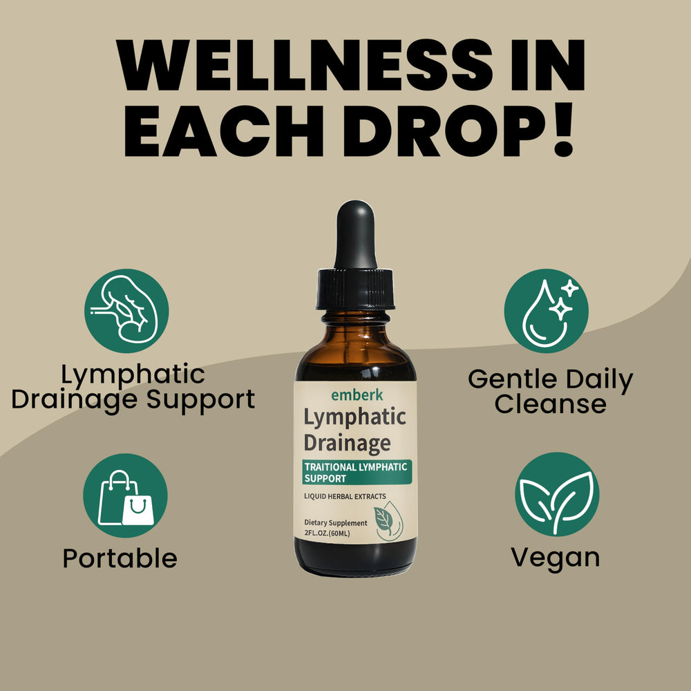 Generic Lymphatic Drainage Drops dropper ready for a quick daily dose