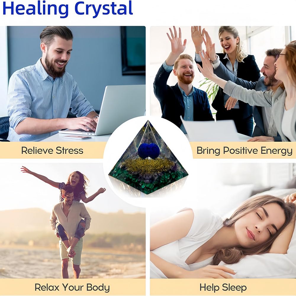Generic Orgone Pyramid in a bedroom promoting restful vibes and ease.