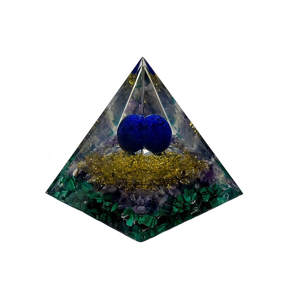 Generic Orgone Pyramid on a desk display to inspire creativity and balance.