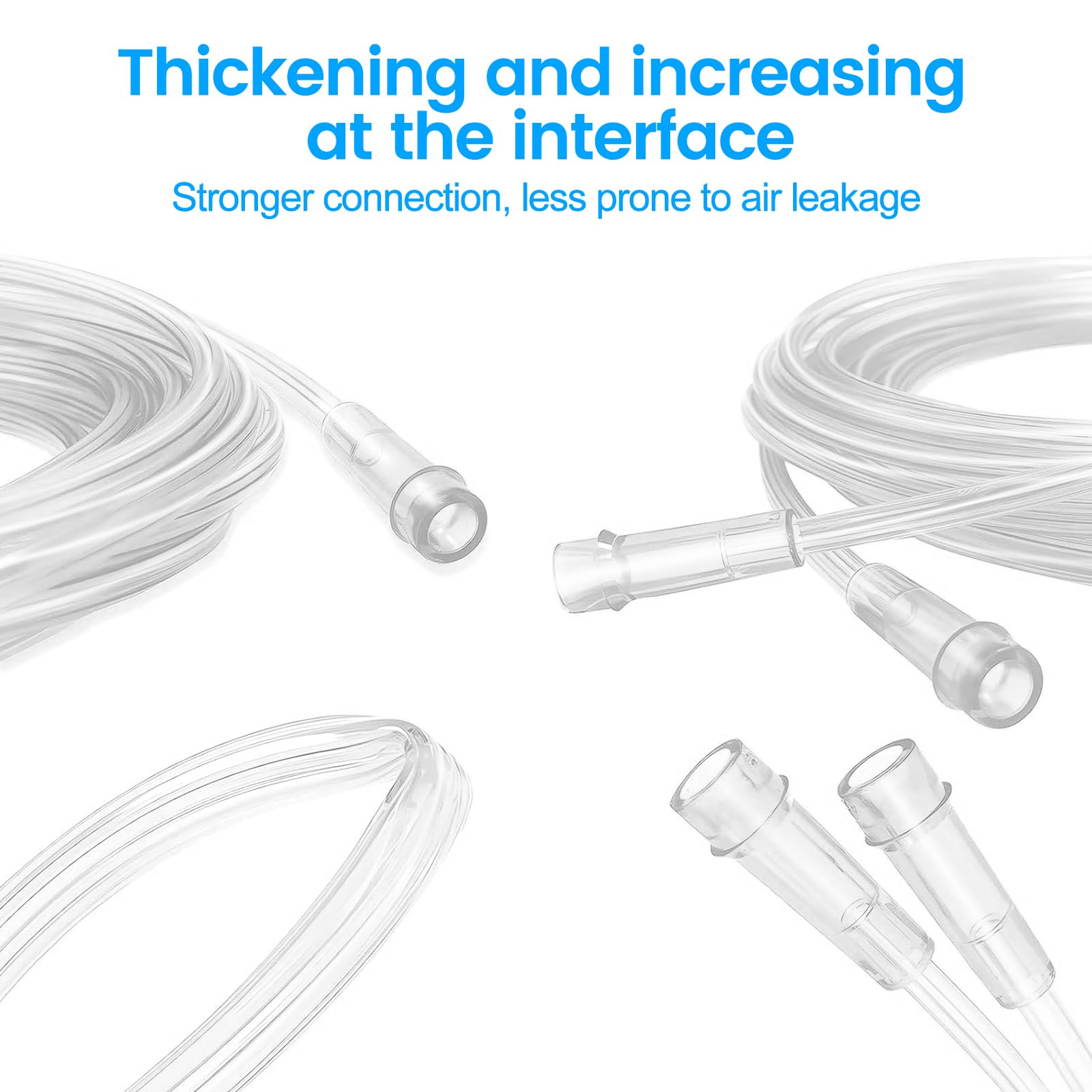 Generic oxygen extension pack of 3 tubes, ready for home use.