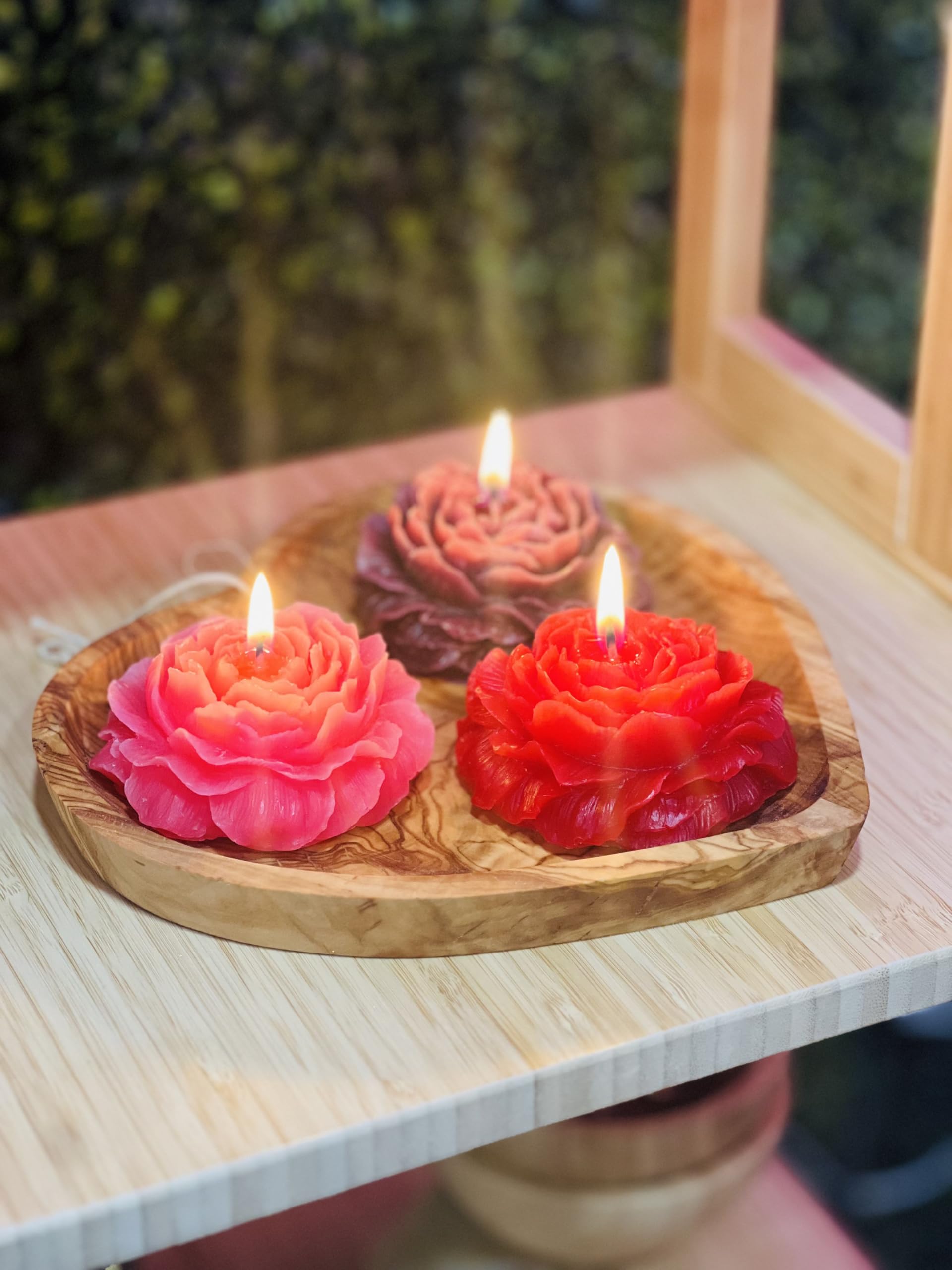 Generic Peony Flower Candle long burn time for extended fragrance.